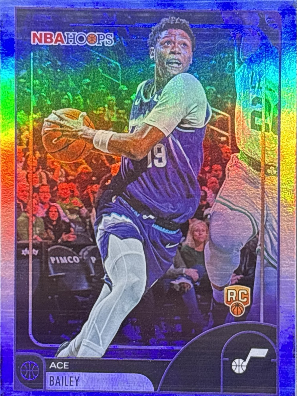 Panini NBA Hoops Holographic Blue Prizm Ace Bailey Rookie Basketball Card